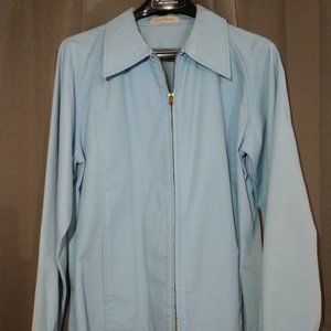 Vintage London Fog Men's Baby Blue Weatherwear Reeves Calibre Size 40 Reg